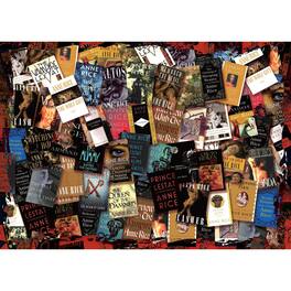 Queen Anne's Library of Horror Books 1000-Piece Jigsaw Puzzle | Toynk Exclusive - Black