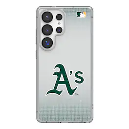 Keyscaper - MLB - Athletics Linen Logo Galaxy Clear Case - S23 Ultra - Multicolor