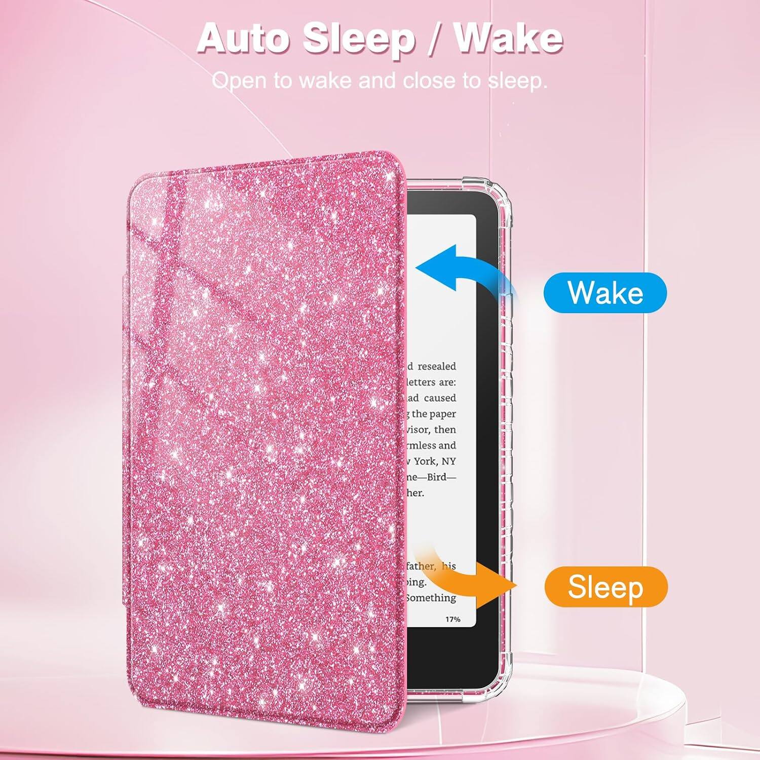 Auto Sleep/Wake  
Open to wake and close to sleep.  

Wake  
Sleep