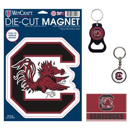 WinCraft - South Carolina Gamecocks 4-Pack Key Rings and Magnets Set - Multicolor