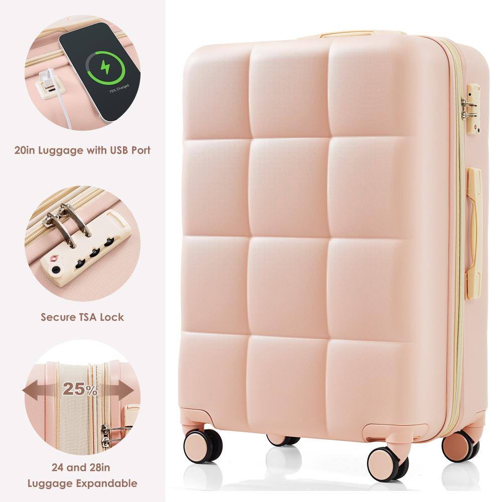 - 20in Luggage with USB Port
- Secure TSA Lock
- 24 and 28in Luggage Expandable (25% more space)