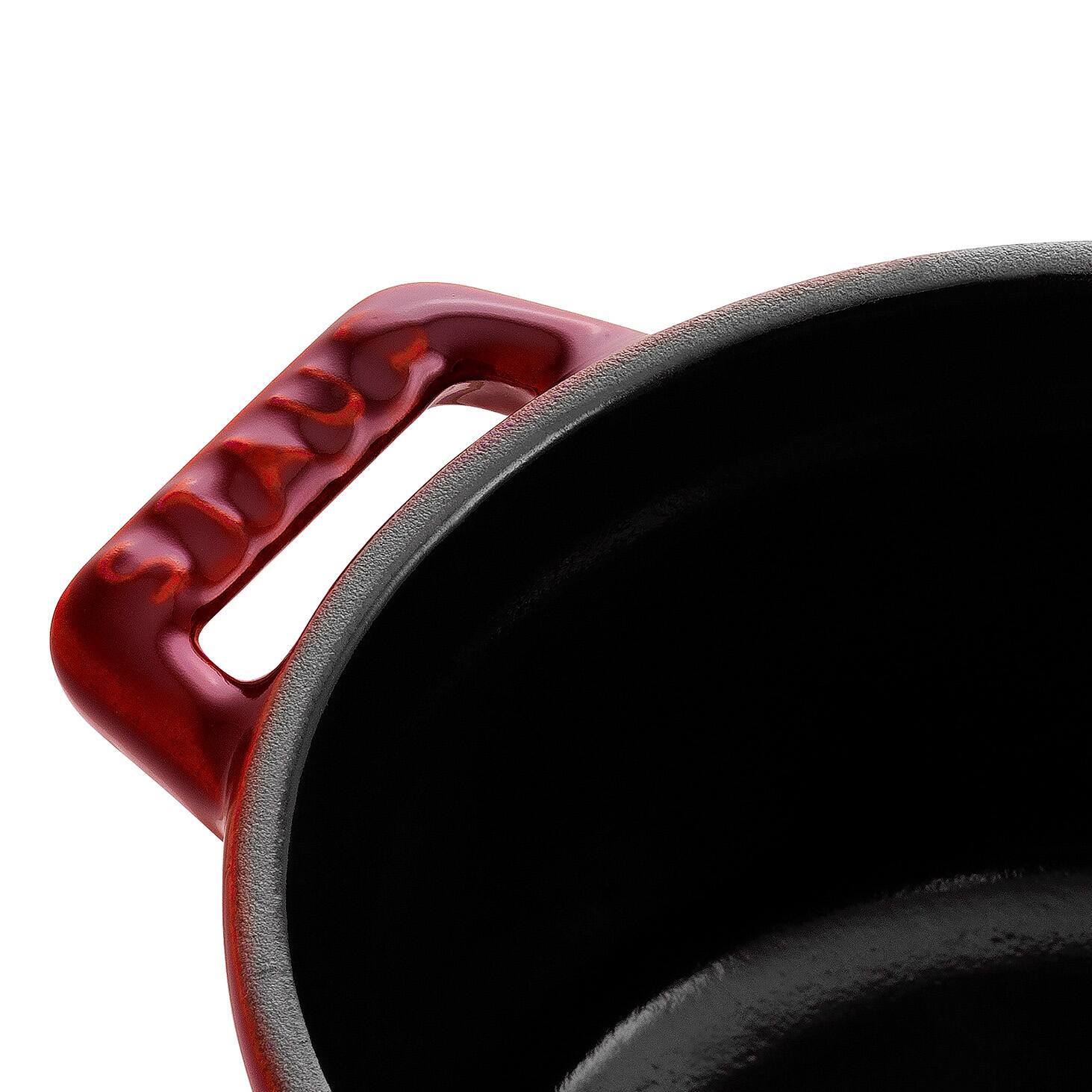 Alt View 6. Staub - Staub Cast Iron 0.25-qt Mini Round Cocotte - Grenadine - Grenadine.