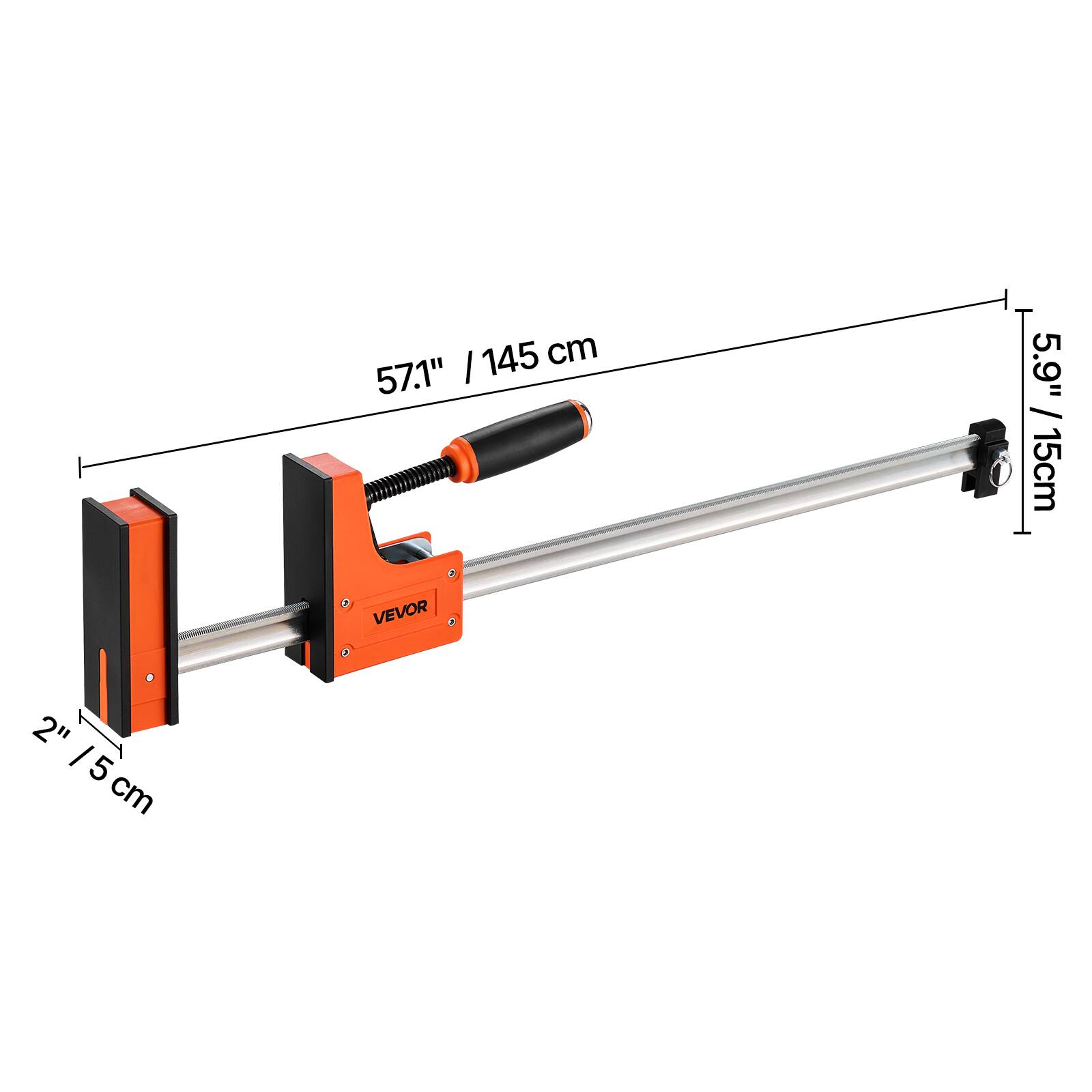 I 145 cm 57.1" 5.9" / 15cm VEVOR 2" / 5 cm