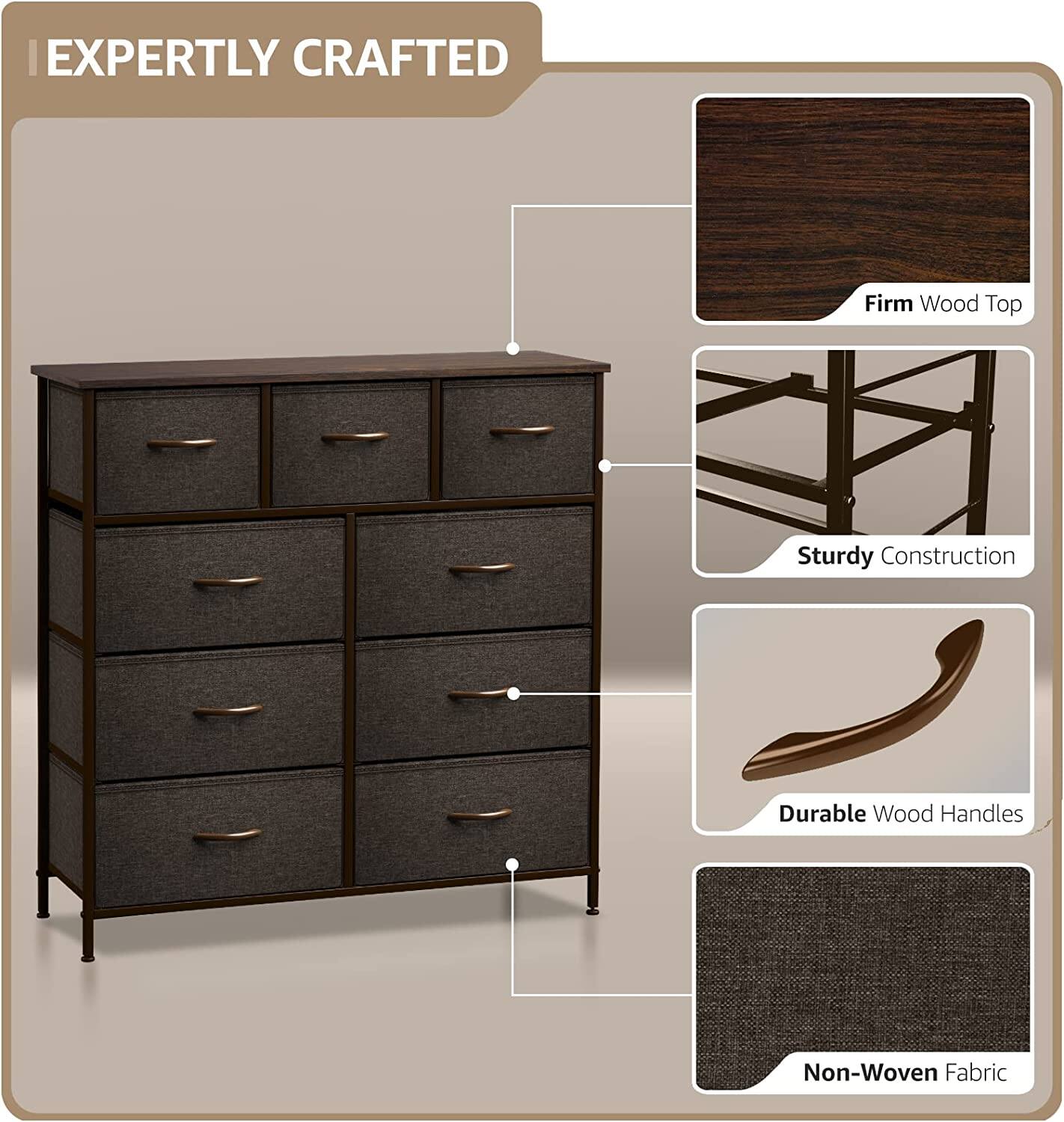 EXPERTLY CRAFTED

- Firm Wood Top
- Sturdy Construction
- Durable Wood Handles
- Non-Woven Fabric
