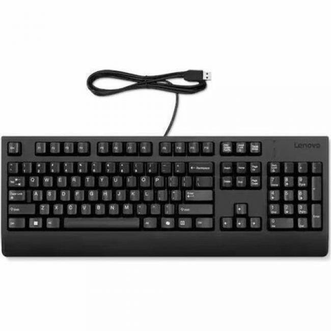 Front. Lenovo - Lenovo Preferred Pro II USB Keyboard-US English - Cable Connectivity - USB Type A Interface - 104 Key(s) - CoPilot Hot - Black.