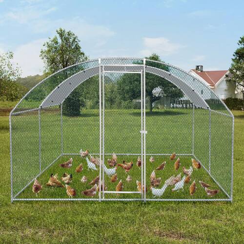 Alt View 8. Winado - Metal Walk In Chicken Coop 13 x 10FT Run Cage Rabbit Hutch Hen House Enclosure for Garden.