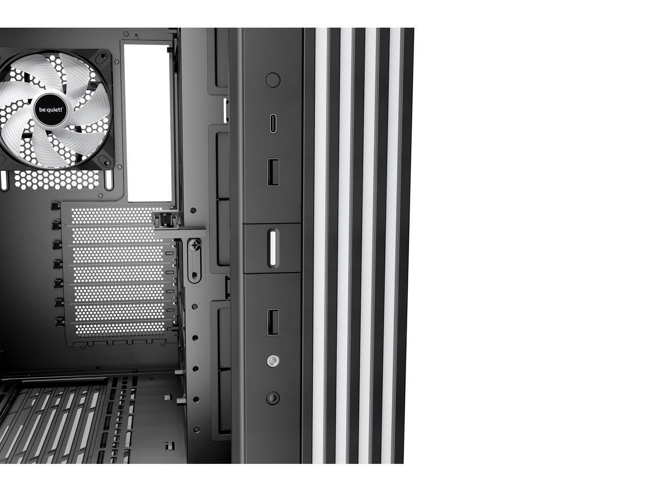 Alt View 5. be quiet! - be quiet! Light Base 600 DX Black Steel (SGCC), ABS, Glass ATX Mid Tower Case - Black.