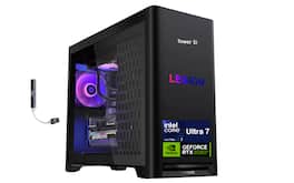 Lenovo - Legion Tower 5i Desktop PC (Intel Ultra 7 265F, 64GB DDR5, 4TB PCIe SSD, Win 11 Pro) w/USB Hub - Eclipse Black