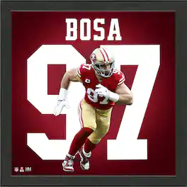 Highland Mint - Nick Bosa San Francisco 49ers 13'' x 13'' Impact Jersey Framed Photo - Multicolor