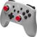 The image features a Nintendo Wii game controller with a grey and red color scheme. The controller has a total of 12 buttons, including a directional pad, A, B, X, Y, and 1 and 2 buttons. The controller is designed for the Wii gaming system and is ready to be used for playing games.