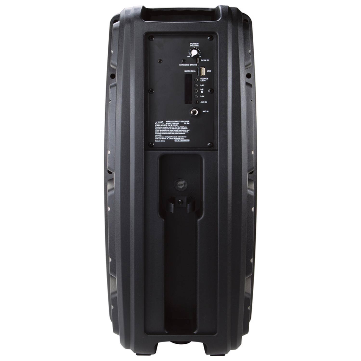 Angle. iLive - iLive Wireless Bluetooth Tailgate Party Speaker 1 pk - Black.