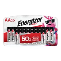 Energizer - MAX AA Batteries (20 Pack), Double A Alkaline Batteries - Front_Zoom