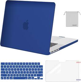 mosiso - 4-in-1 MacBook Pro 16 inch Case Compatible with Models A3429 A3428 A3403 A3186 A2991 A2780 A2485 - Royal Blue