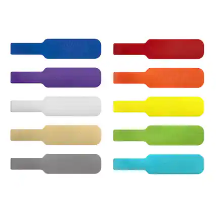 Front. Grizzly Supply - Large Cable Label 8/pk - Assorted Colors.