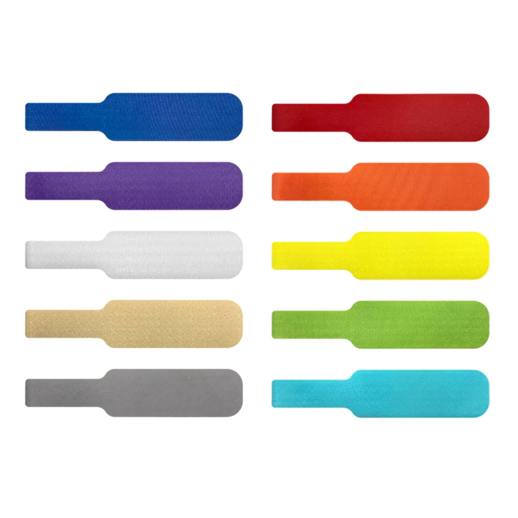 Front. Grizzly Supply - Large Cable Label 8/pk - Assorted Colors.