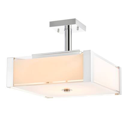 Front. CWI Lighting - Lucie 3 Light Drum Shade Chandelier With Chrome Finish - Chrome.