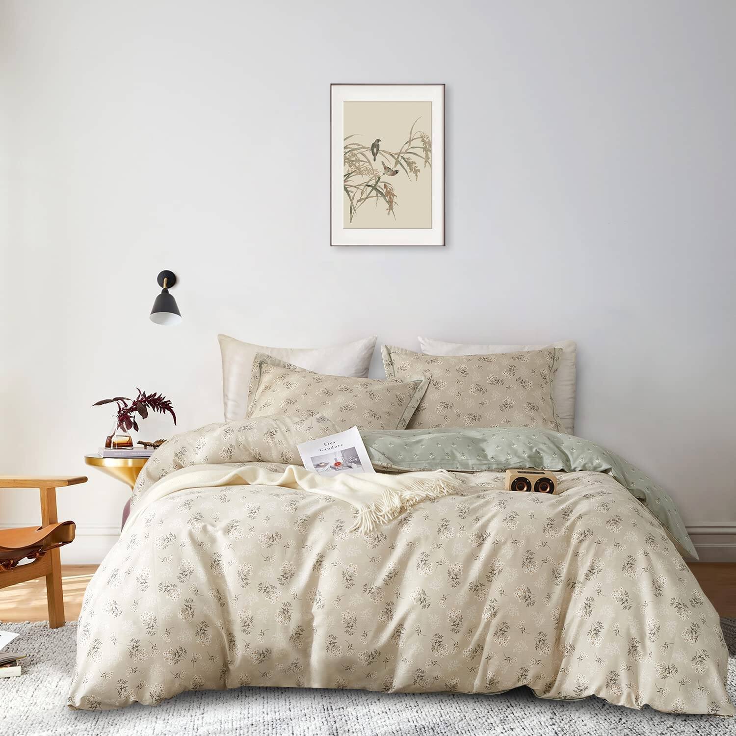 A# Boho Floral Beige-King(104"x90")