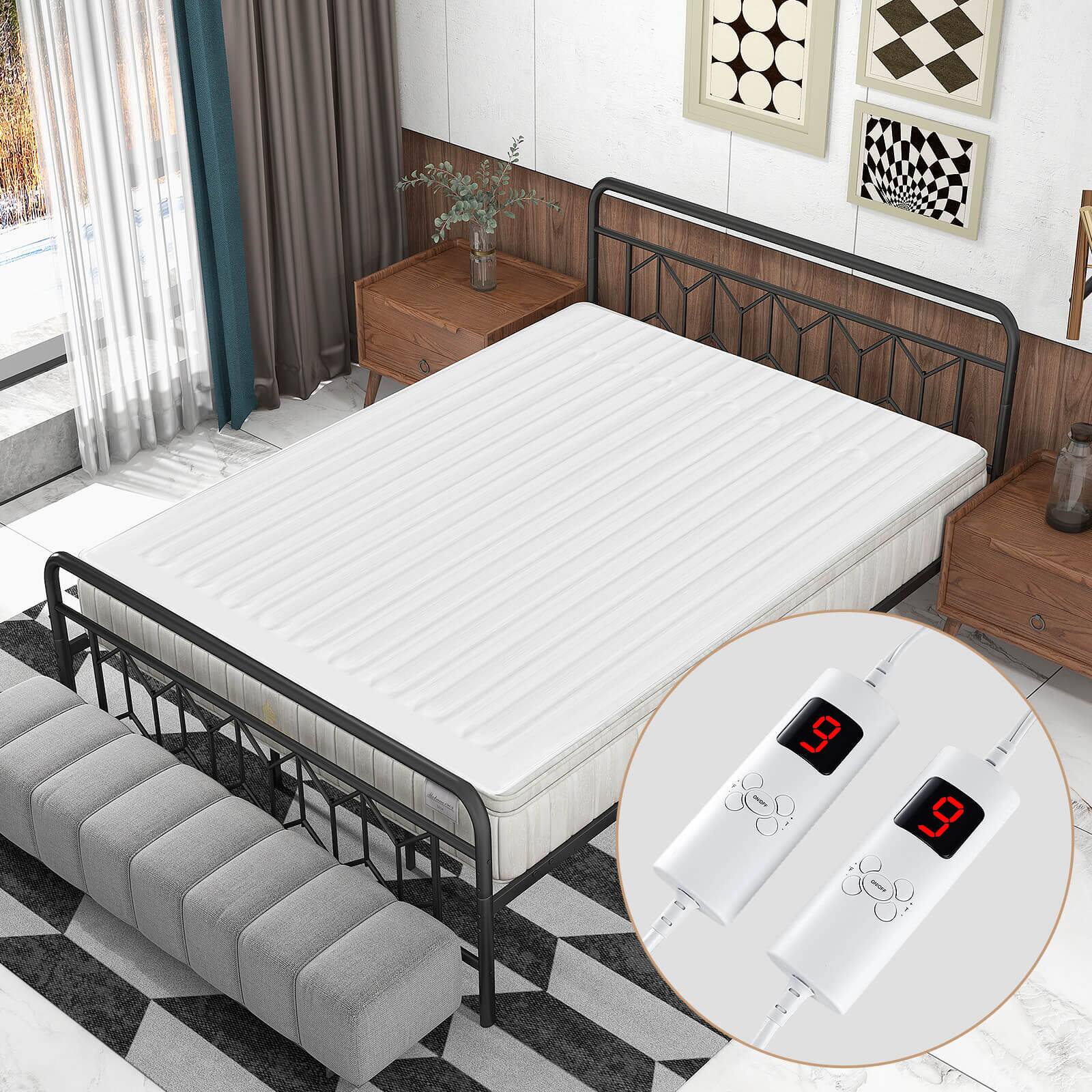 Alt View 1. Costway - Costway 76" x 54" Heated Mattress Pad Full Size Machine Washable Electric Bed Warmer - White.