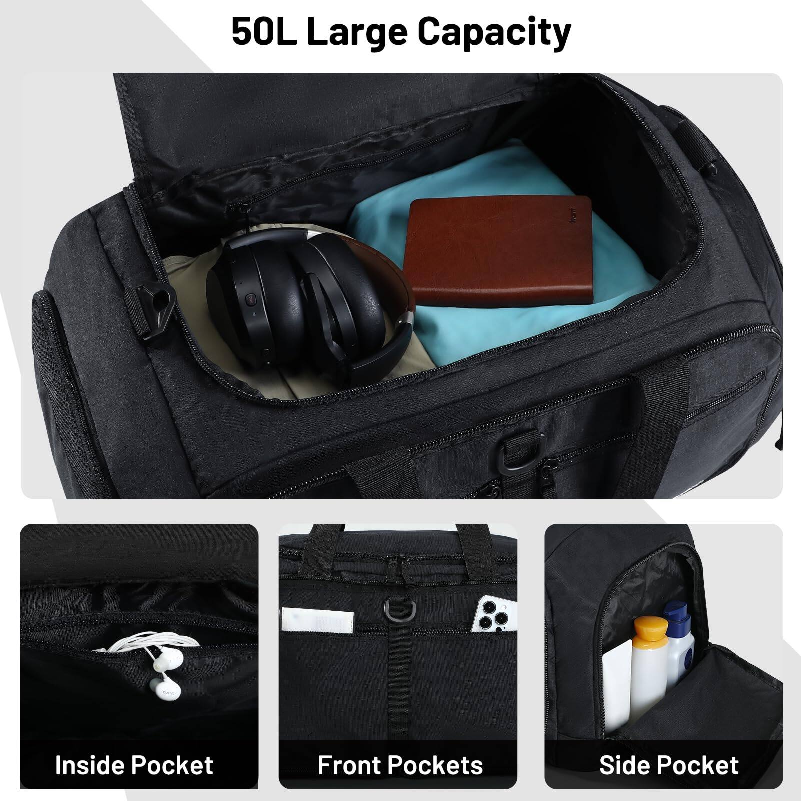 50L Large Capacity

Inside Pocket

Front Pockets

Side Pocket
