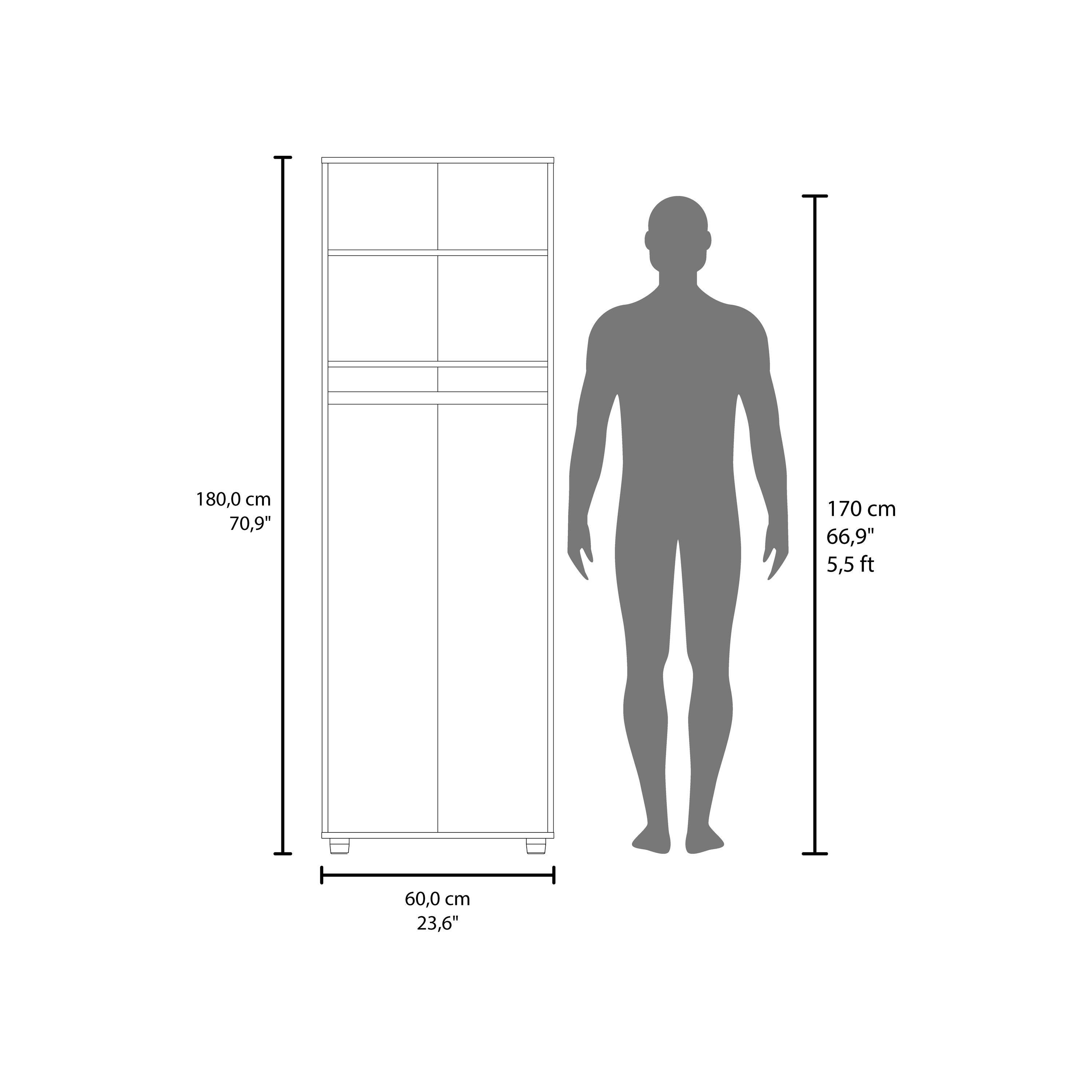 180,0 cm 70,9" 170 cm 66,9" 5,5 ft 60,0 cm 23,6"