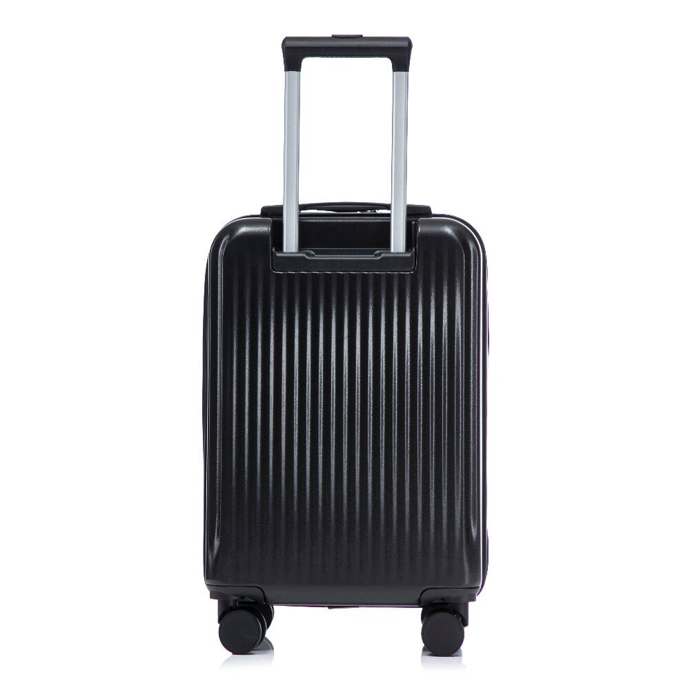 Alt View 2. Ropilly - Ropilly 2 Piece Luggage Set Front Opening Carry On Luggage 20 Inch Hard Shell Suitcase Black - Black.