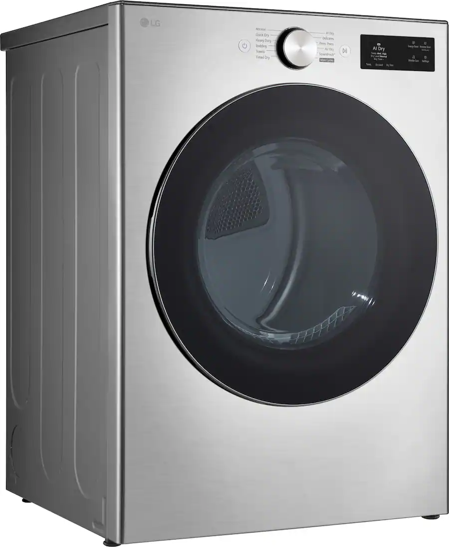 LG 7.4 Cu. Ft. Stackable Smart Electric Dryer with Steam and AI Sensor ...