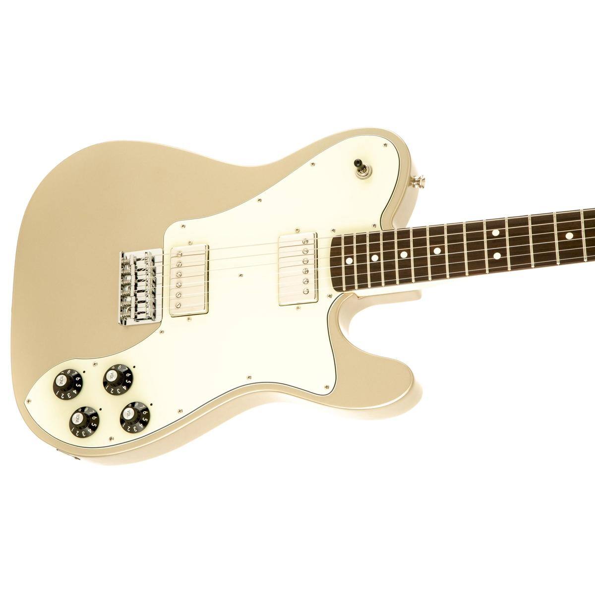 Alt View 2. Fender - Fender Artist Series Chris Shiflett Telecaster Deluxe Electric Guitar, Gold.