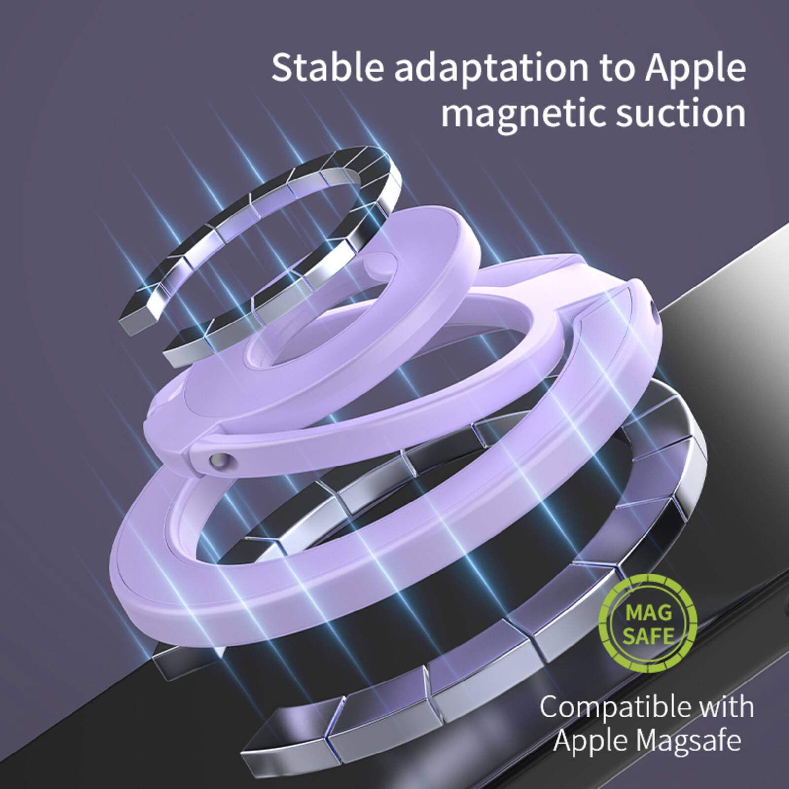Stable adaptation to Apple magnetic suction  
MAG SAFE  
Compatible with Apple Magsafe