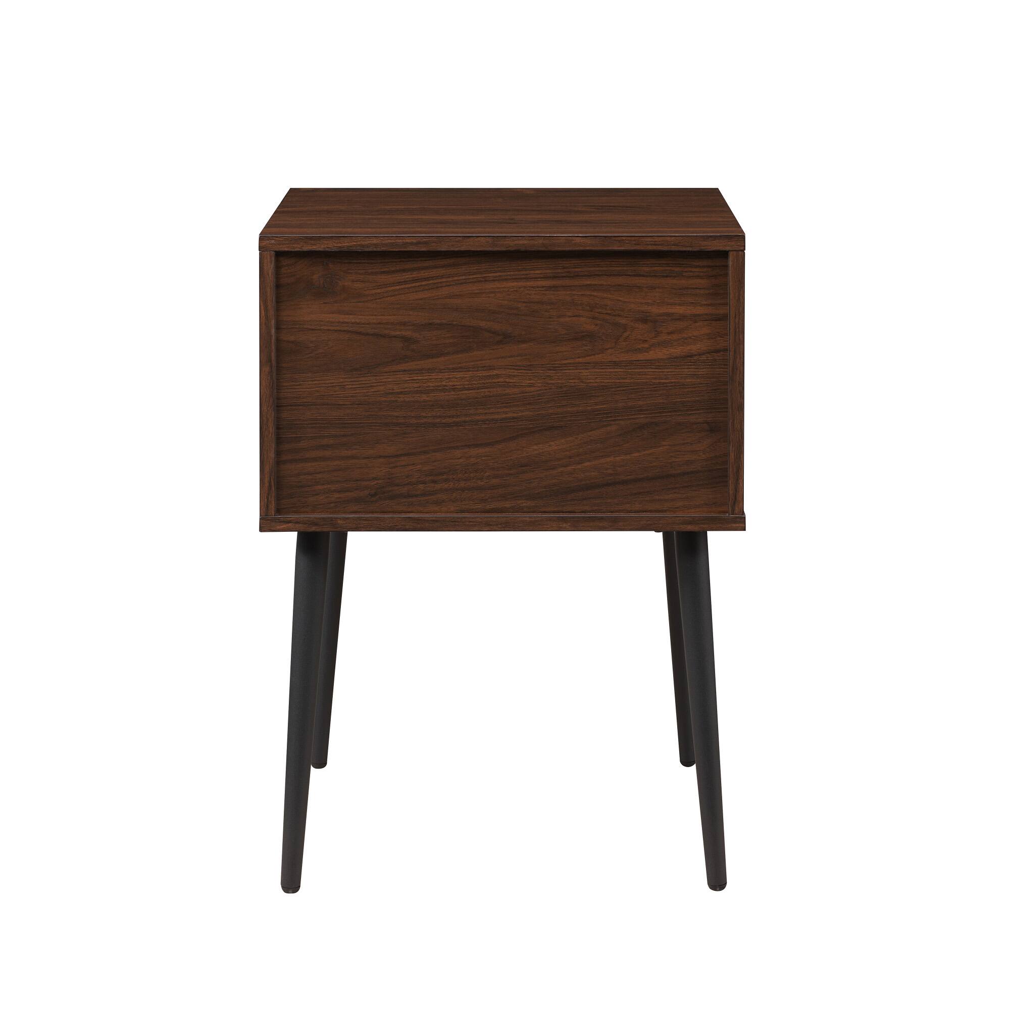 Alt View 24. Walker Edison - Contemporary Angled Nightstand - Dark Walnut/Black.