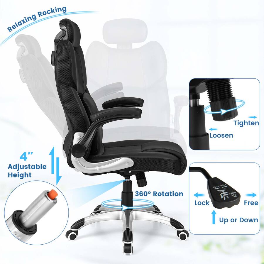 【2脚セット】SPECIAL OTHERS CHAIR La-Z-Boy Alton Ergonomic Bonded Leather Swivel Executive