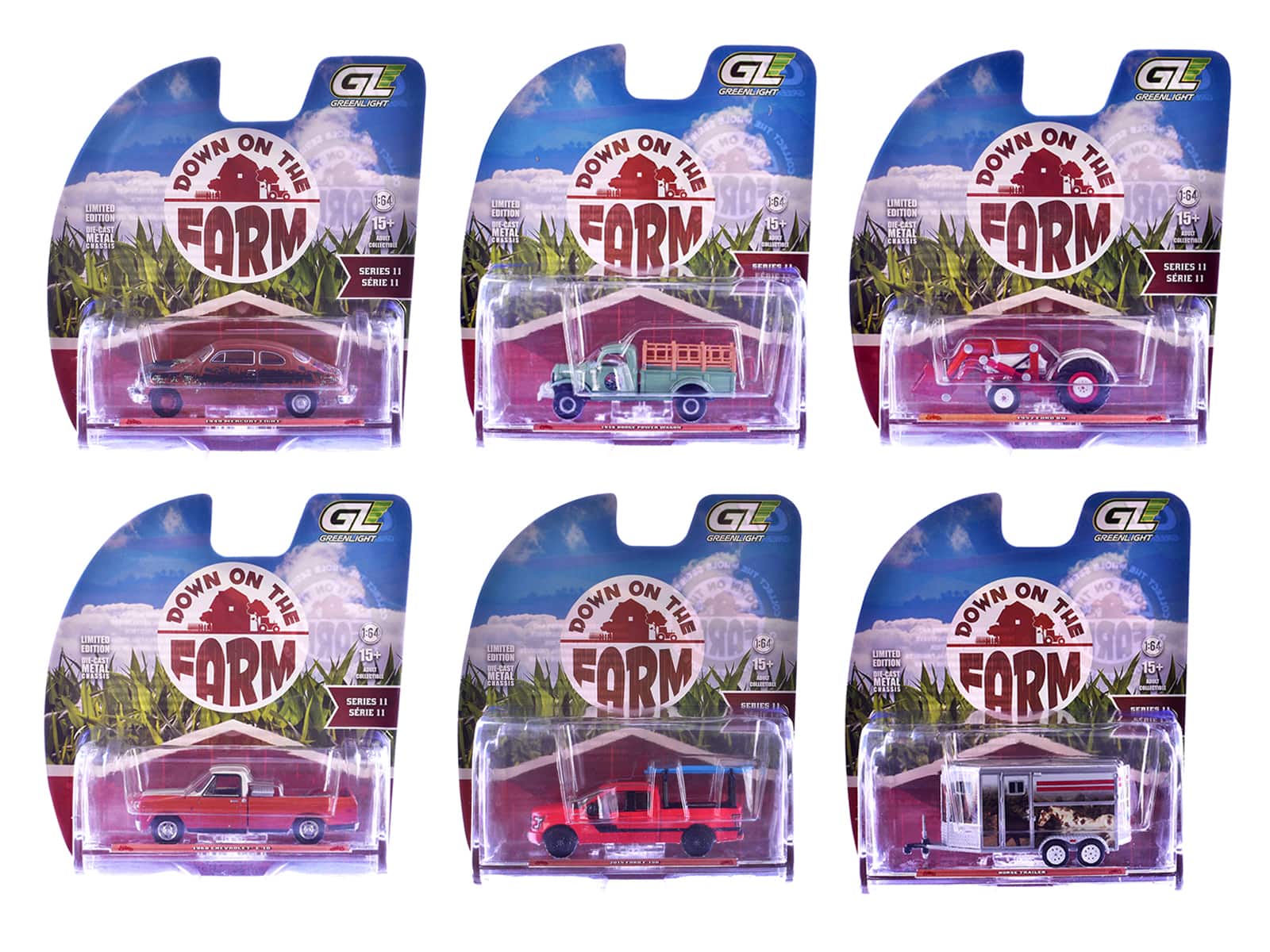 """Down on the Farm"" Series 11 Set of 6 pieces 1/64 Diecast Models by Greenlight" price history on PriceWatchPro