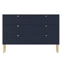 Boyel Living - Modern Indoor Accent Storage Cabinet with 6 Drawers - Blue