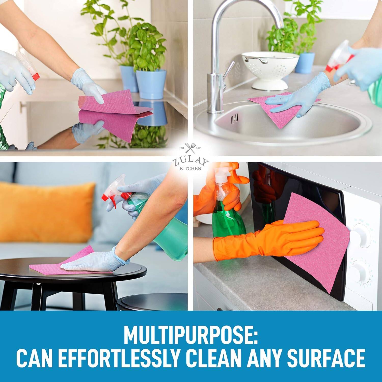 ZULAY KITCHEN

MULTIPURPOSE: CAN EFFORTLESSLY CLEAN ANY SURFACE