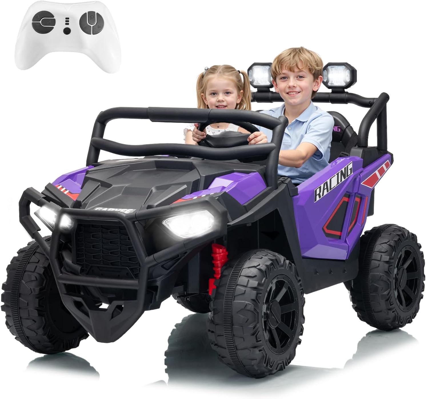 Electrodes Masters - 24V 2 Seater Ride On Car for Big Kids, Electric UTV Car with Remote Control, 4-Wheeler Suspension, Soft Start, 3 Speeds price history on PriceWatchPro
