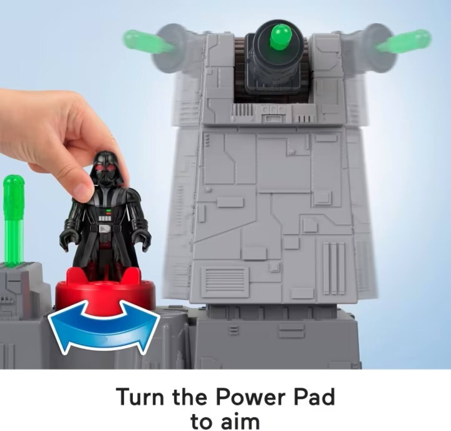 Turn the Power Pad to aim.