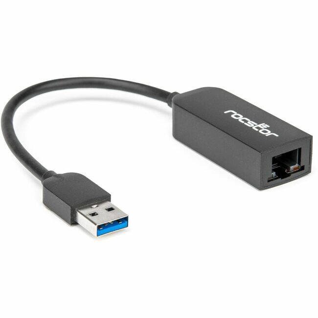 Front. Rocstor - Rocstor Premium USB-A to 2.5G Ethernet Adapter - 1 x USB Type A - Male - 1 x RJ-45 Network - Female - Black - 1 - Black.