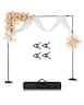 VEVOR - Backdrop Stand, 8.5 x 10 ft Adjustable Photo Backdrop Stand Kit, Portable Background Backdrop Stand with 7 Crossbars - Black
