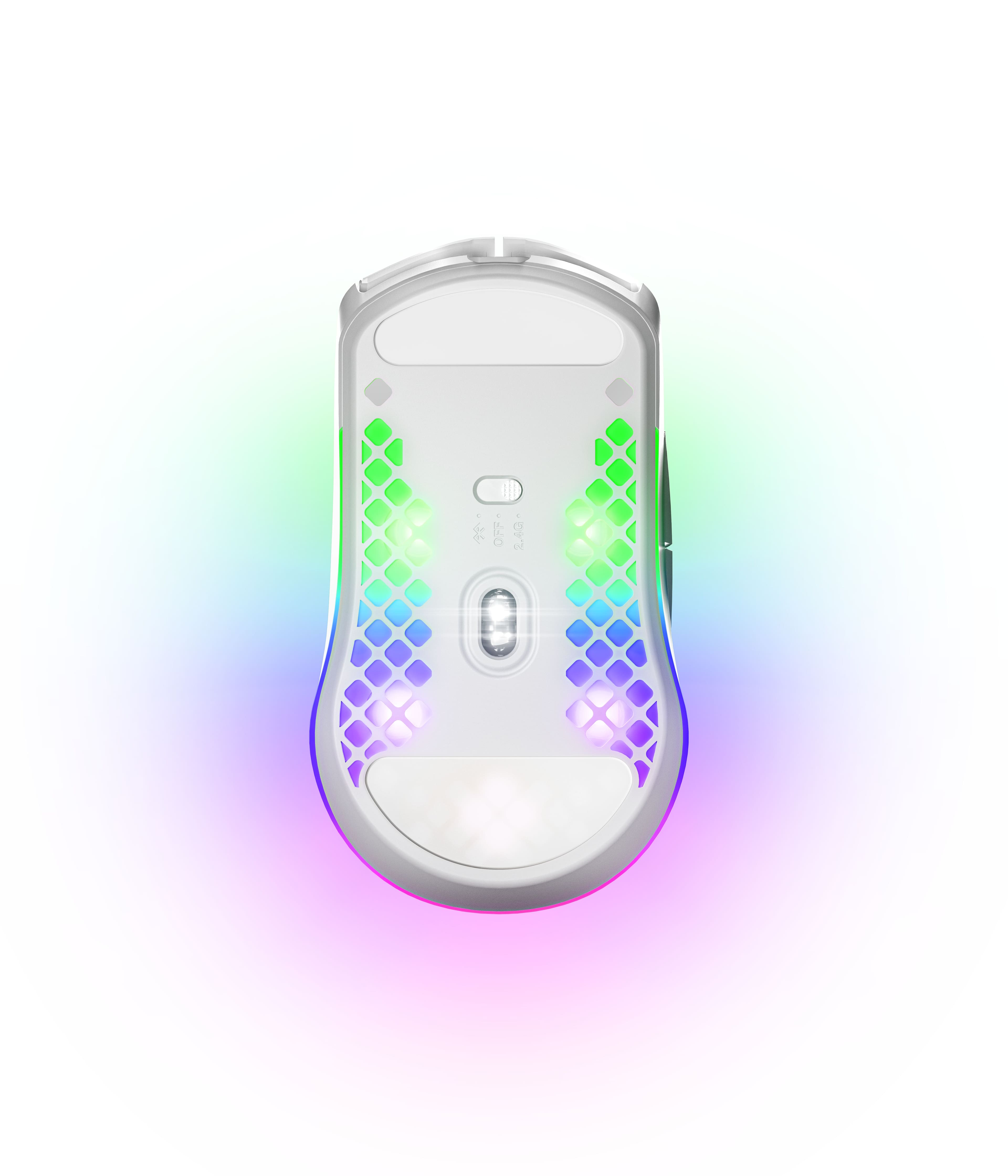 Alt View 17. SteelSeries - Aerox 3 Super Light Honeycomb Wireless RGB Optical Gaming Mouse - Snow.