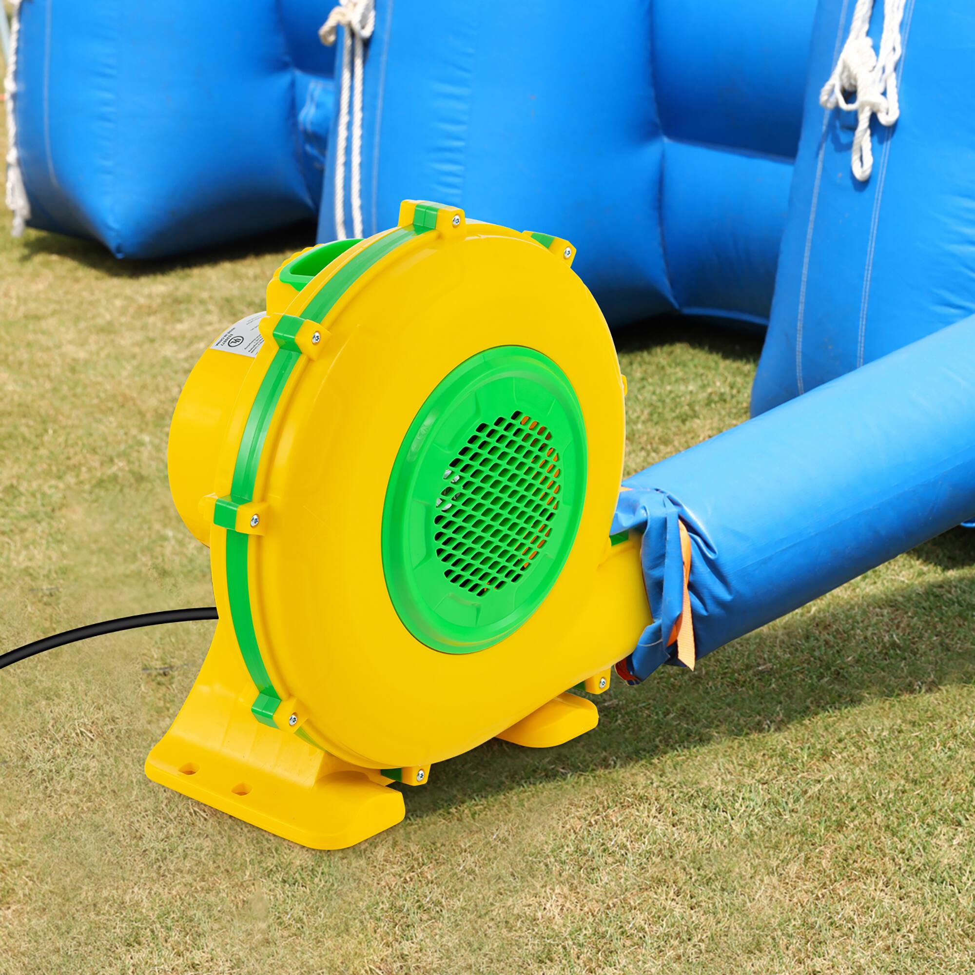 Alt View 7. Gymax - Gymax 950W 1.2 HP Electric Blower 2620 PA Air Blower for Inflatables Water Slide - Yellow.