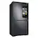 Alt View 11. Samsung - 23 cu. ft. 4-Door Flex Counter Depth Smart Refrigerator with Family Hub - Black Stainless Steel.