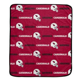 Pegasus - Arizona Cardinals 60" x 72" Repeat Helmet Wordmark Ultra Soft Blanket - Multicolor
