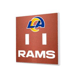 Keyscaper - Los Angeles Rams Football Design Double Toggle Light Switch Plate - Multicolor