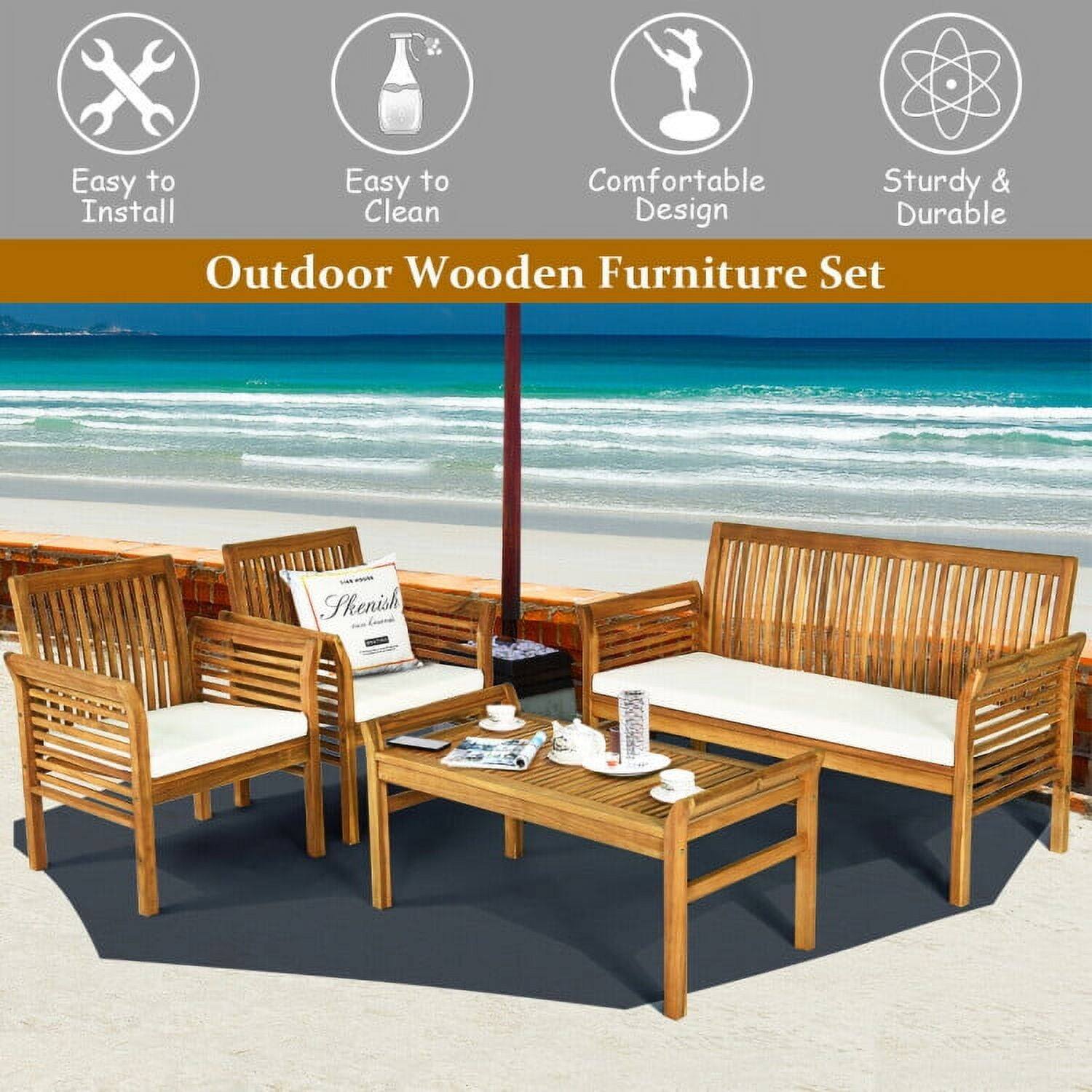 Easy to Install  
Easy to Clean  
Comfortable Design  
Sturdy & Durable  

Outdoor Wooden Furniture Set