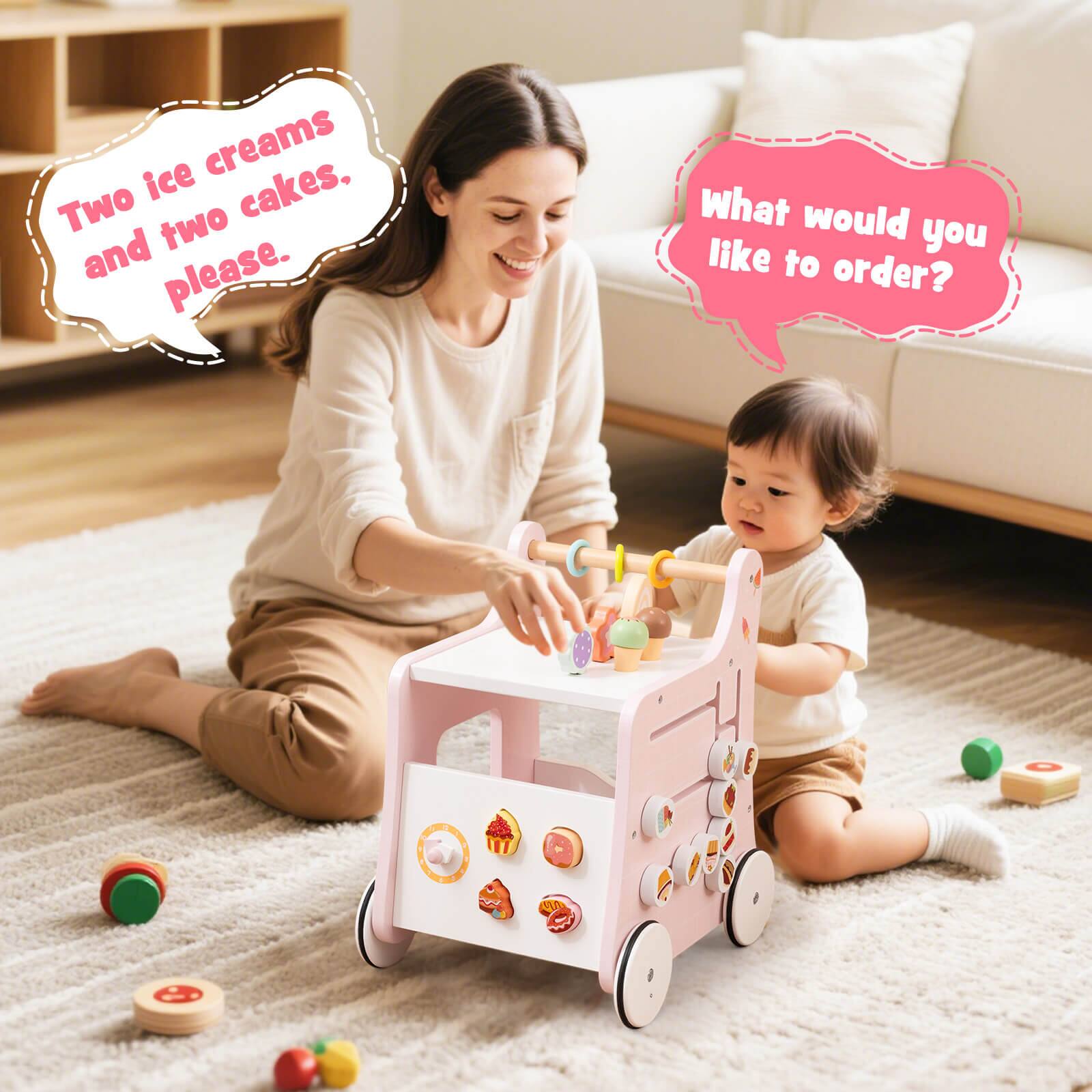 Two ice creams and two cakes, please.

What would you like to order?