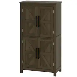 Kadyn - Bathroom Floor Cabinet, Bathroom Cabinet, Floor Cabinet for Bathroom, Living Room, Entryway, Kitchen - Brown