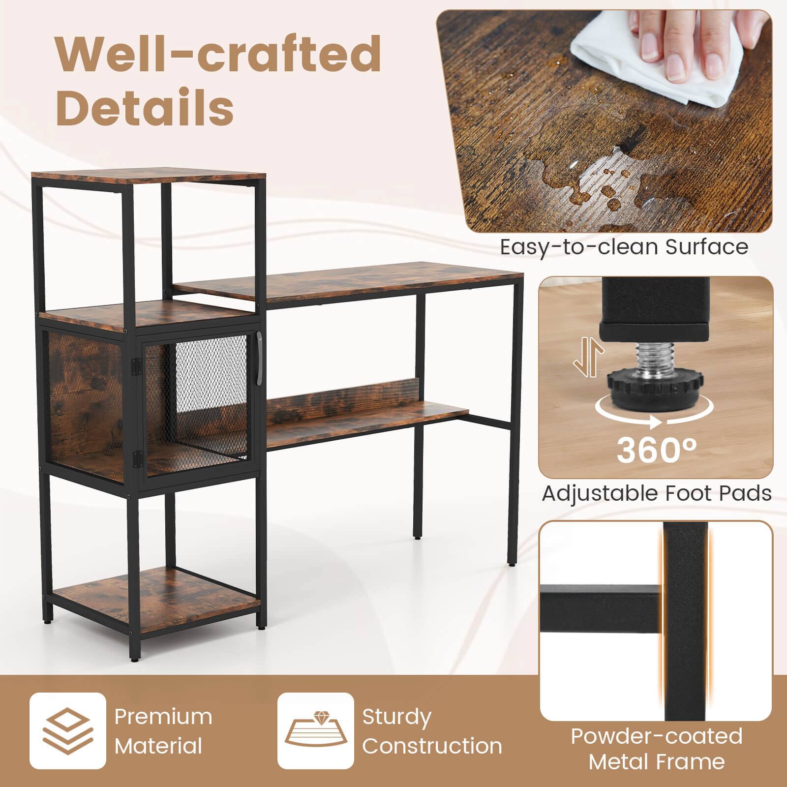 Well-crafted Details Easy-to-clean Surface 1 360 Adjustable Foot Pads Premium Material Sturdy Powder-coated Metal Frame