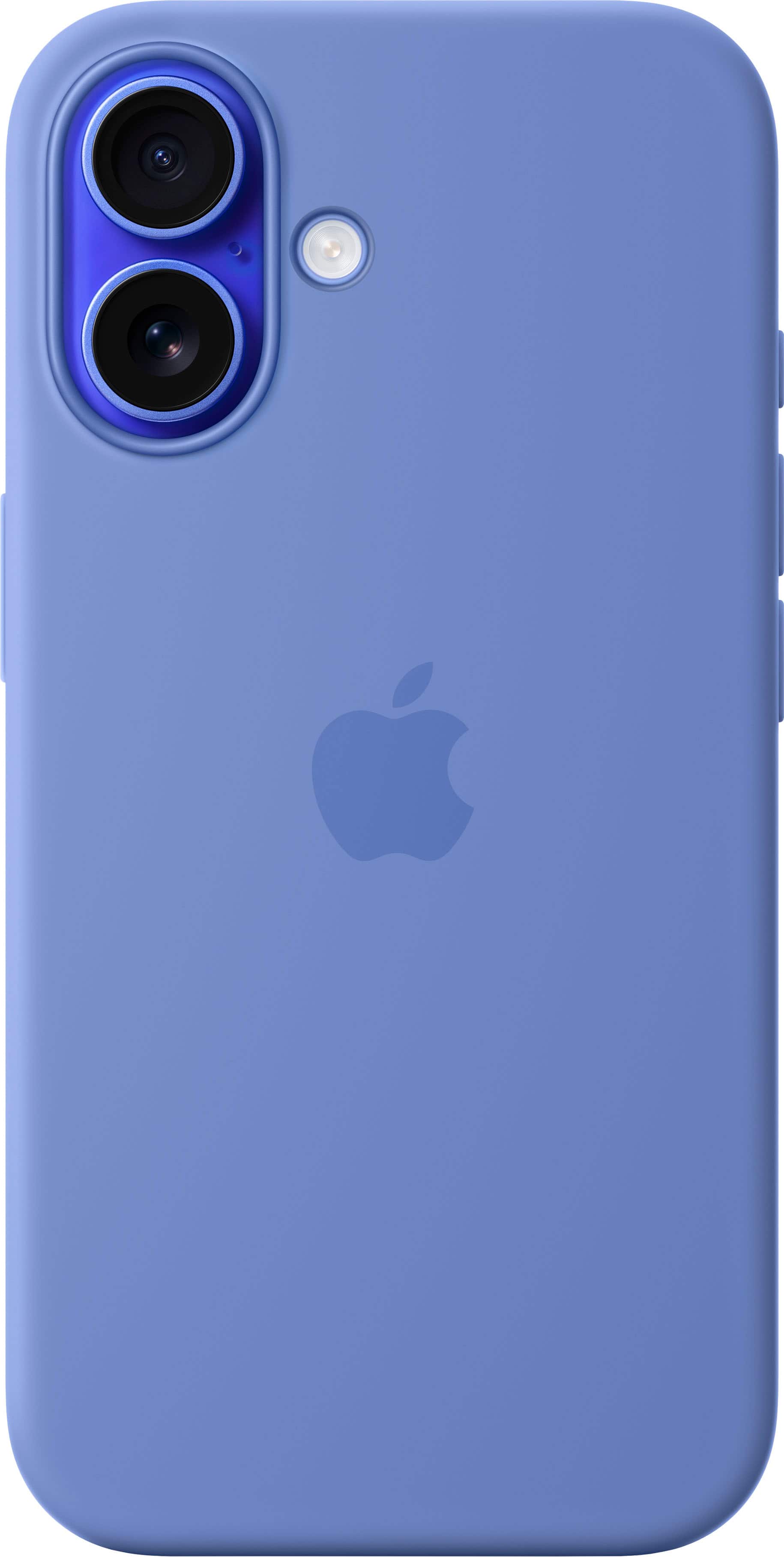 Front. Apple - iPhone 16 Silicone Case with MagSafe - Periwinkle.