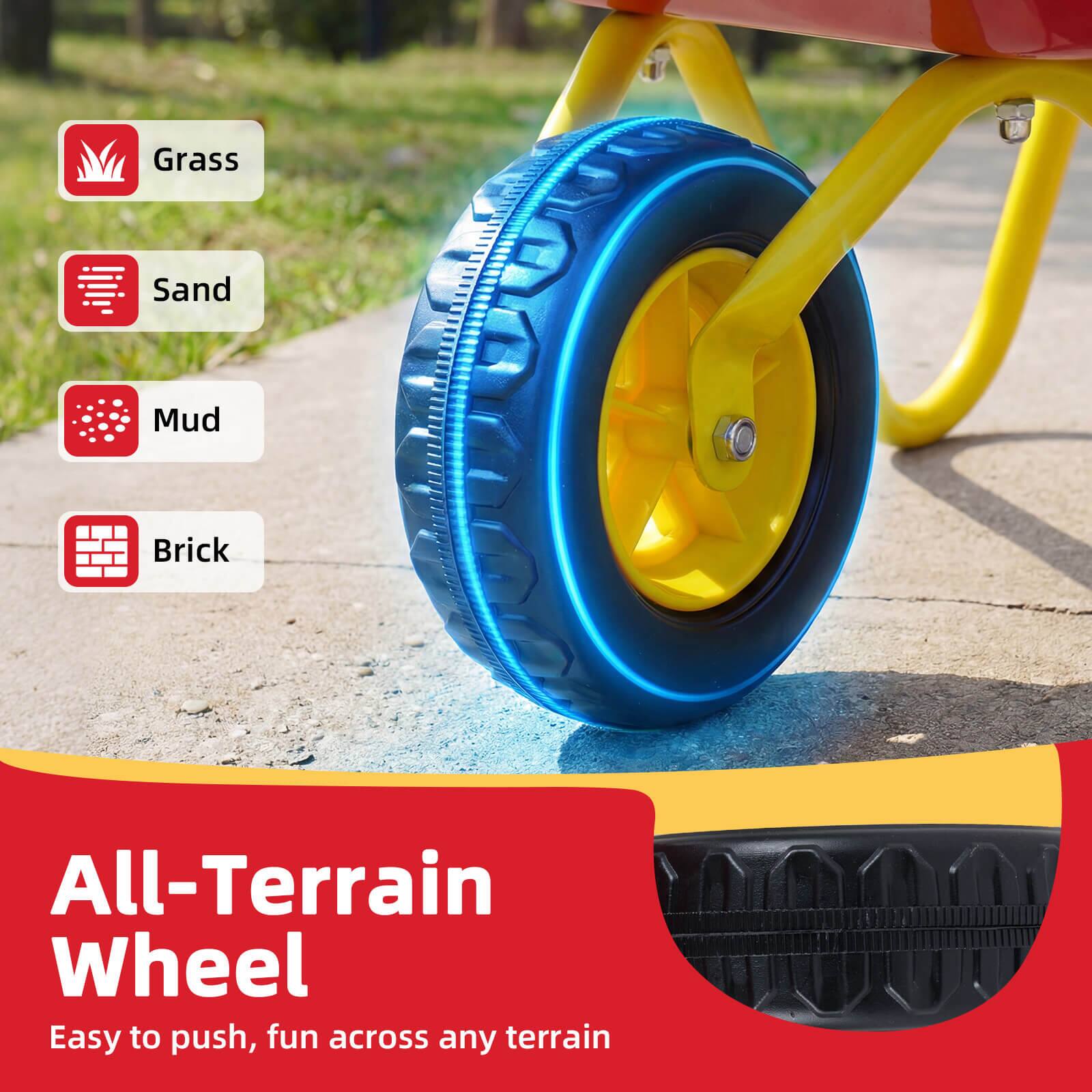 Grass Sand Mud Brick

All-Terrain Wheel

Easy to push, fun across any terrain
