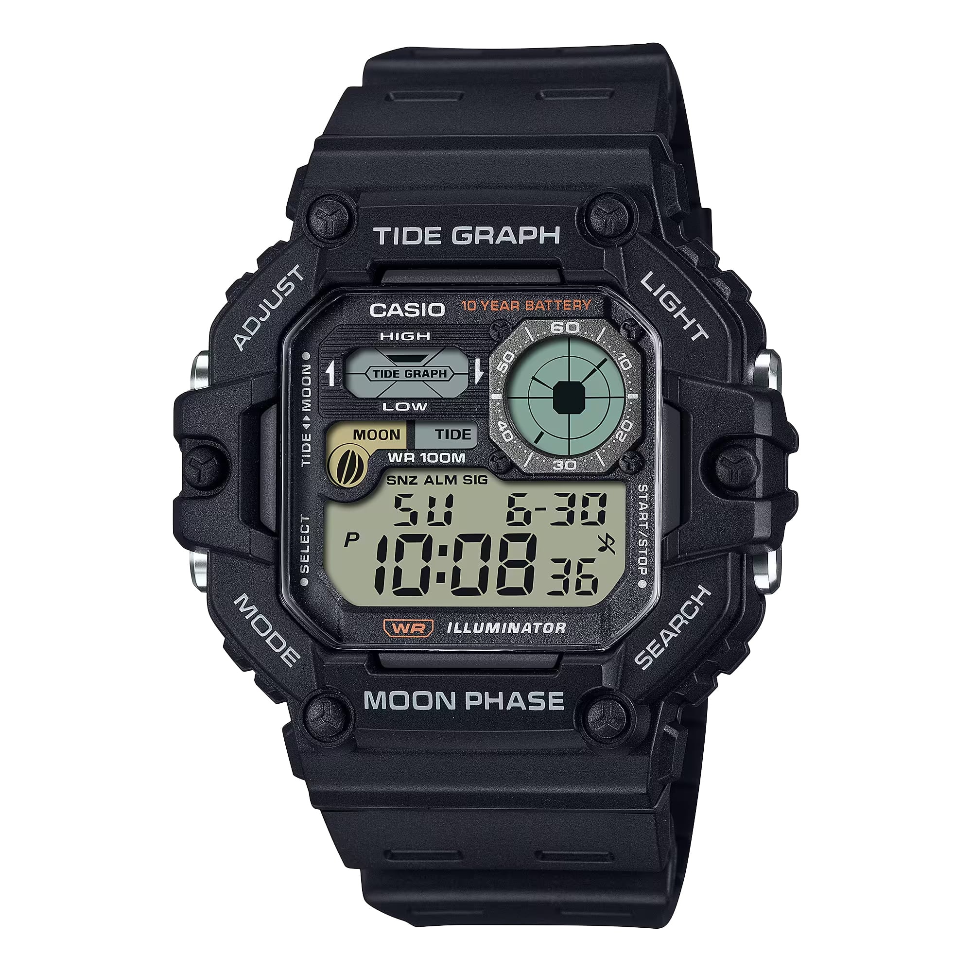 Casio - Men's Digital Watch with Resin Band - WS-1700H-1AVCF-EW - Black