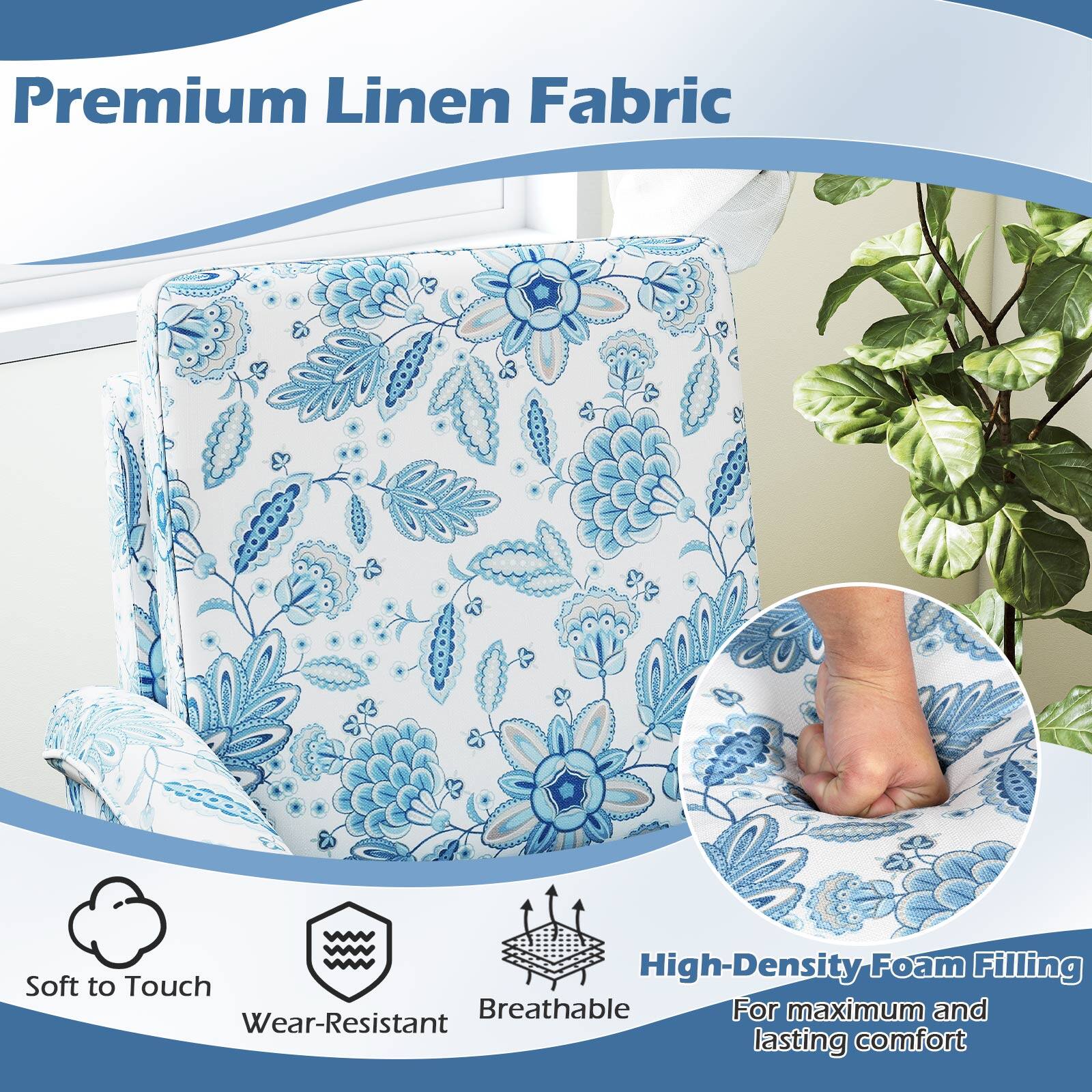 Premium Linen Fabric

High-Density Foam Filling
Soft to Touch
Breathable
Wear-Resistant
For maximum and lasting comfort
